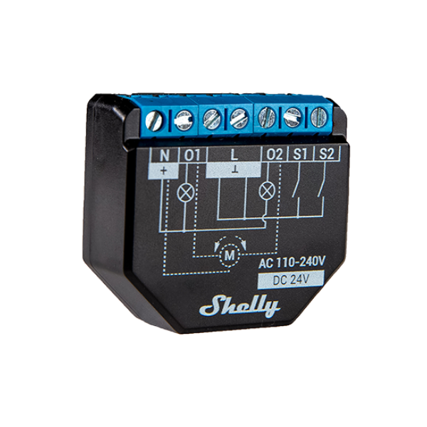 Shelly Relay Plus 2PM Actuador de conmutación WLAN 2x 10A Máx