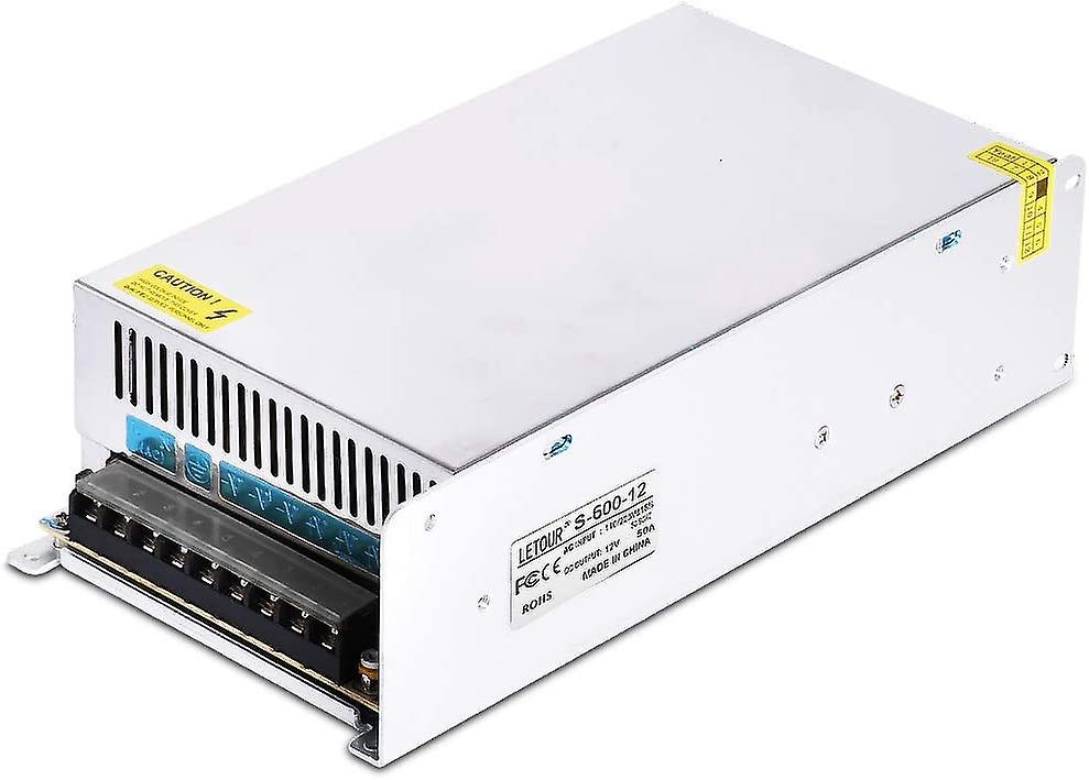 AC100-240V to DC 12V 50A Power Supply Transformer 600W with Fan