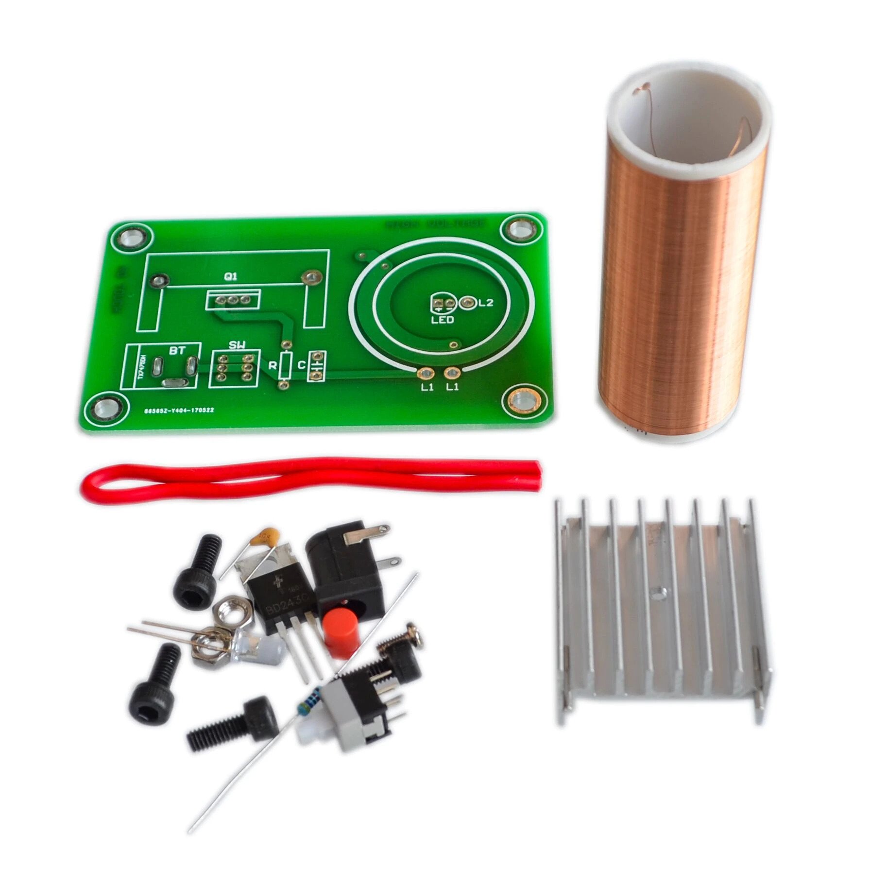 Mini Tesla Coil Module Plasma Speaker Electronic Kit Unassembled DIY 15W DC  15-24V 2A