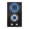 Iseasy Mgbg-312a Εστία Αερίου Διπλής Ζώνης με Γυάλινο Πάνελ