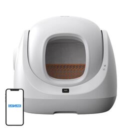 Catlink Έξυπνη Αυτοκαθαριζόμενη Αμμοδόχος Baymax Lite (Ανοιχτό Γκρι)