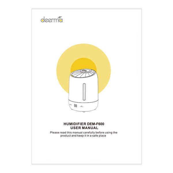 Deerma Υγραντήρας Αέρα Ultrasonic F600 (Λευκό)