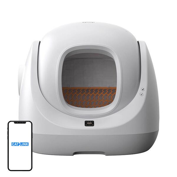 Catlink Έξυπνη Αυτοκαθαριζόμενη Αμμοδόχος Baymax Lite (Ανοιχτό Γκρι)