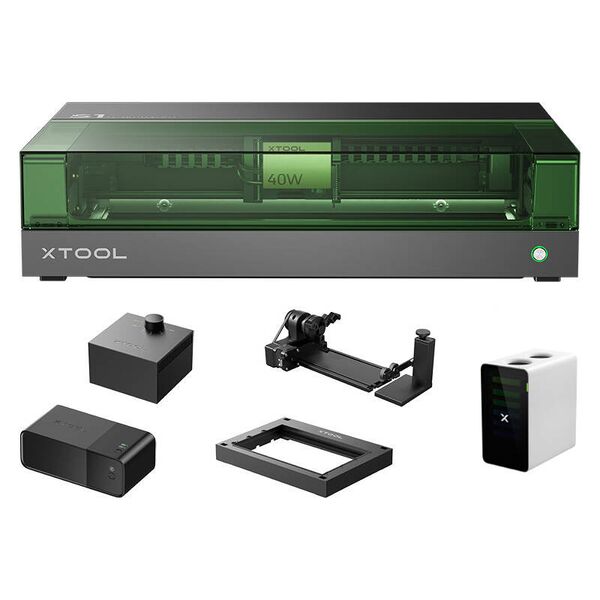Xtool s1 40w 2-σε-1 Μηχανή Χαρακτικής με Λέιζερ - Ολοκληρωμένο σετ (Μαύρο)