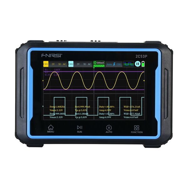 Φορητός Παλμογράφος 3-σε-1 Fnirsi 2c53p 4.3" με Οθόνη Αφής