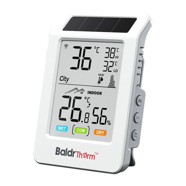 Baldrtherm Hcs596wb Θερμοϋγρομέτρο με wi-fi και Ηλιακή Τροφοδοσία