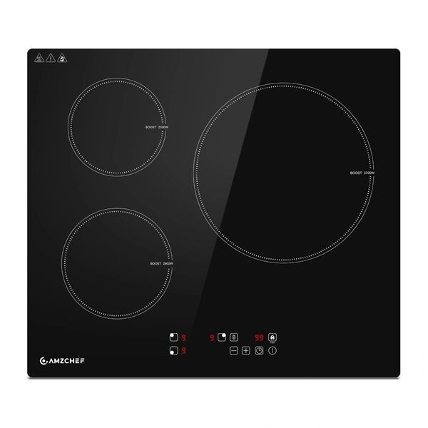 Amzchef ce-t-74ib3xyzf-cs Επαγωγική Εστία 3 Ζωνών