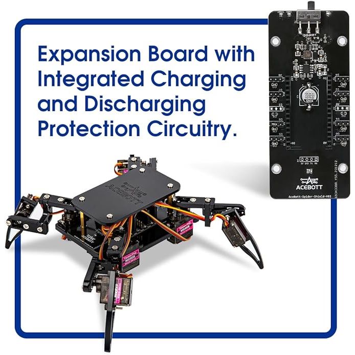 ACEBOTT QD020 ESP8266 Quadruped Bionic Spider Robot Kit With Arduino ...
